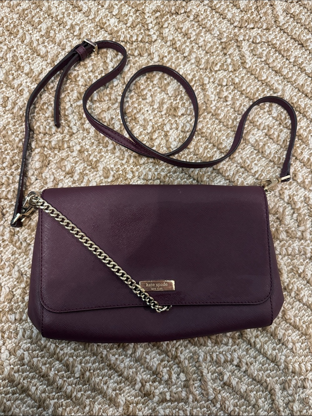 kate spade Crossbody Bag in Plum with Gold Hardware